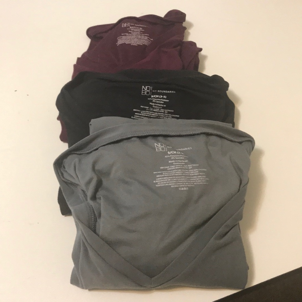 No Boundaries 3 Pkg TShirts